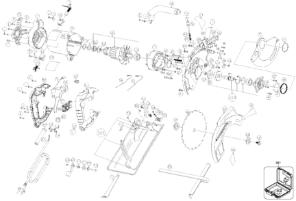Default Diagram and Parts List for CS1040LK Type 1 Black and Decker Circular Saw